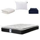 Colch&oacute;n Matrimonial Premier + Almohada One + Protector Ultra + 1 juego de S&aacute;banas Softy