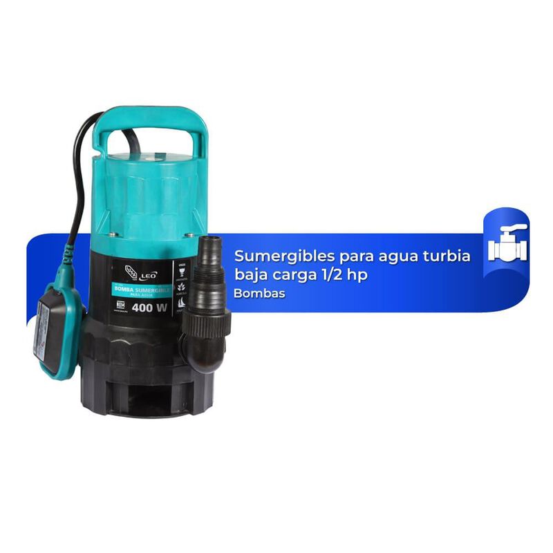 Bomba el&eacute;ctrica sumergible casa y jard&iacute;n &frac12; HP image number null
