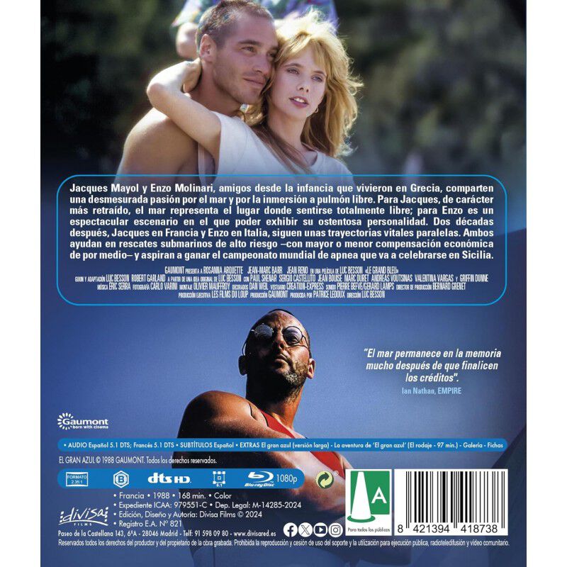 El Gran Azul [Blu-ray] (1988) Le Grand Bleu image number null