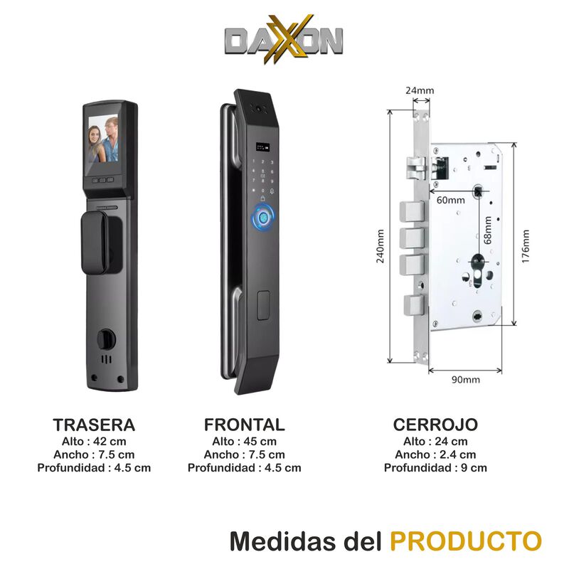 Cerradura con Reconocimiento Facial Z3000 Daxxo... image number null