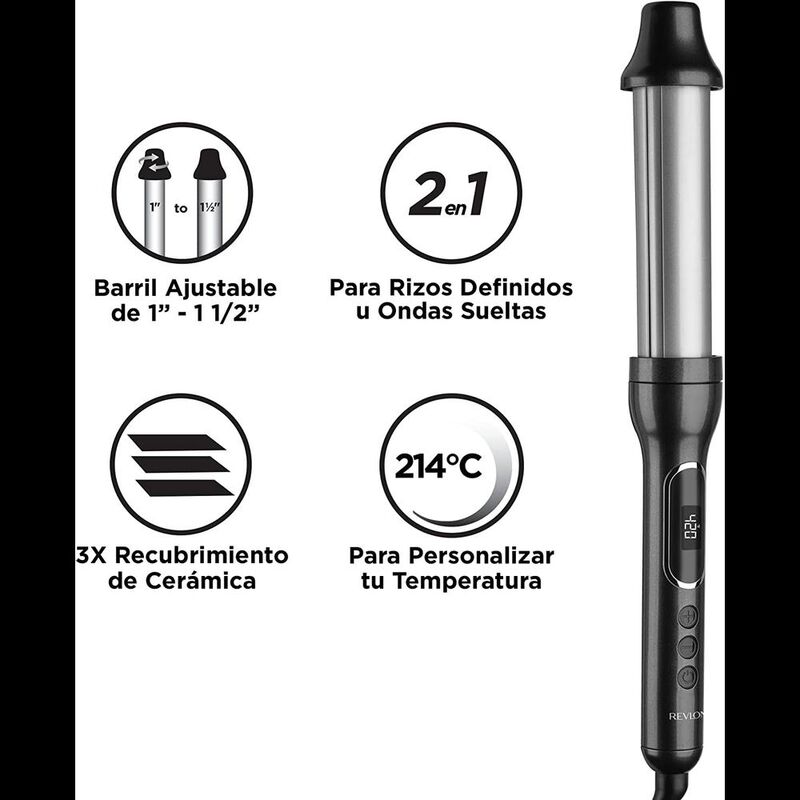 TENAZA RIZADORA REVLON RVIR1183 CERAMICA 1 A 1/... image number null