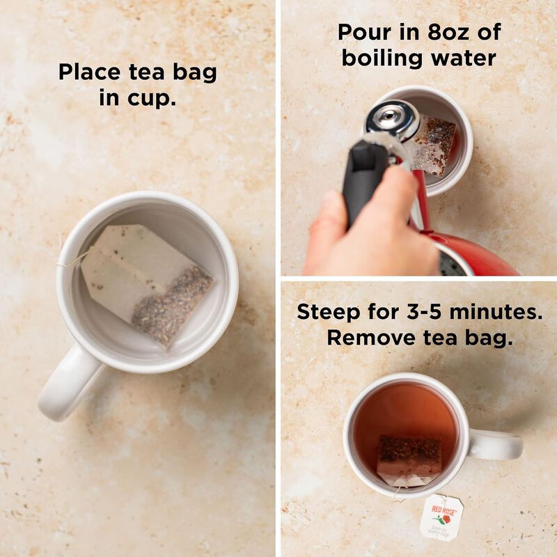 T&eacute; Red Rose Descafeinado 48 Bolsas &ndash; Pack De 3 image number null