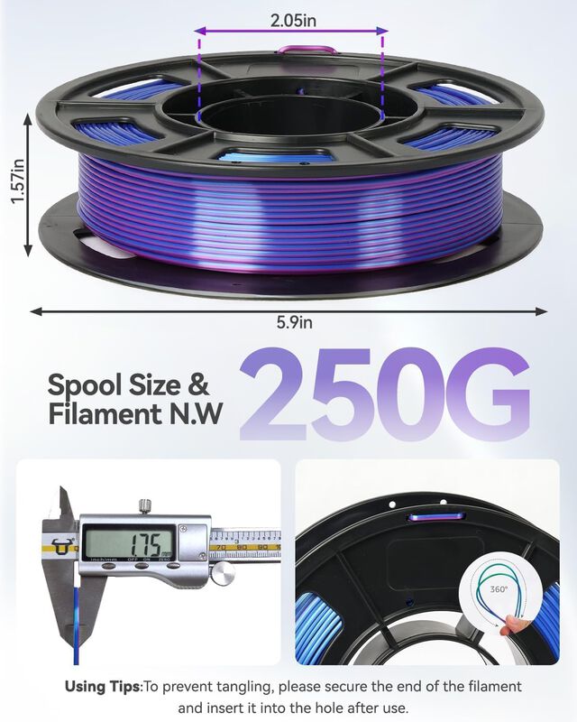 Filamento Pla Epelay 1 kg Doble Color 4&times;250 g S... image number null