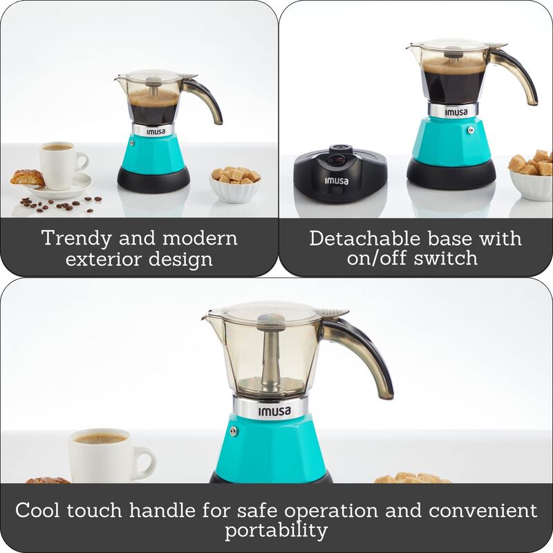 Cafetera El&eacute;ctrica Imusa Para 2 O 3 Tazas, Colo... image number null