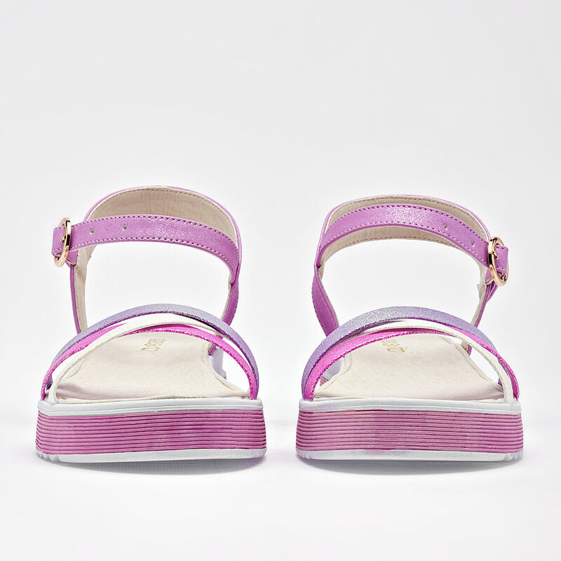 Celex sandalia piso para mujer rosa lila blanco... image number null