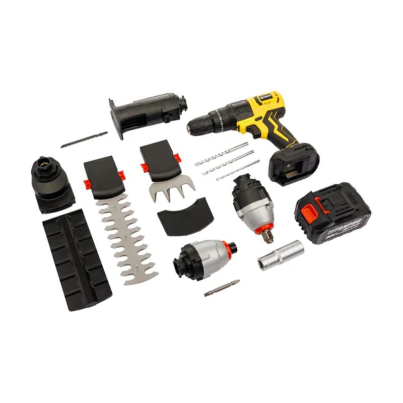 Taladro Inal&aacute;mbrico Multifunci&oacute;n Titan Pro V027... image number null