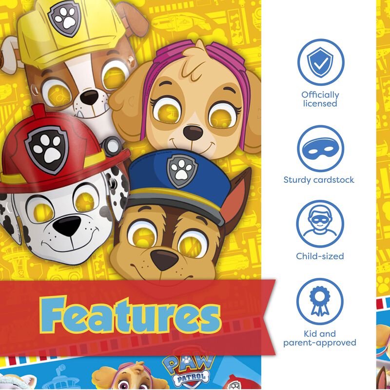 M&aacute;scaras De Fiesta &Uacute;nicas De Paw Patrol Para Cu... image number null