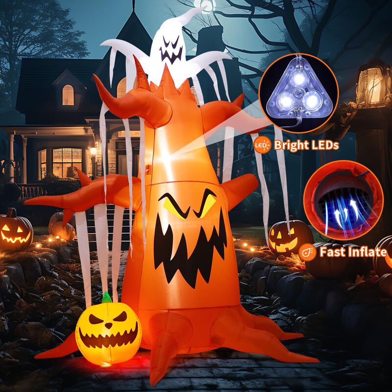 Inflable Goosh &Aacute;rbol De Halloween Led 3 m Para ... image number null