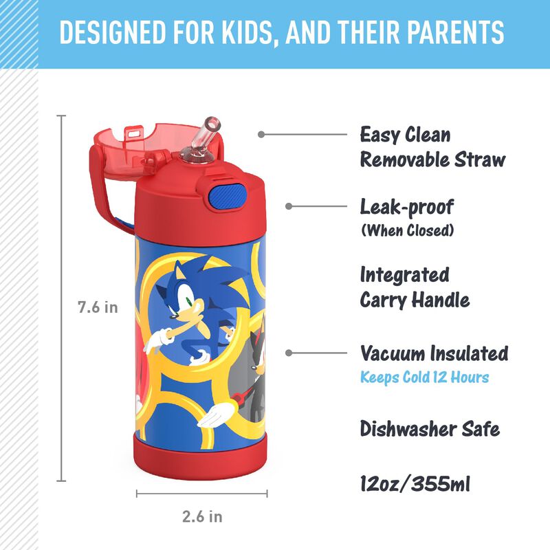Botella De Agua Thermos Funtainer Sonic The Hed... image number null