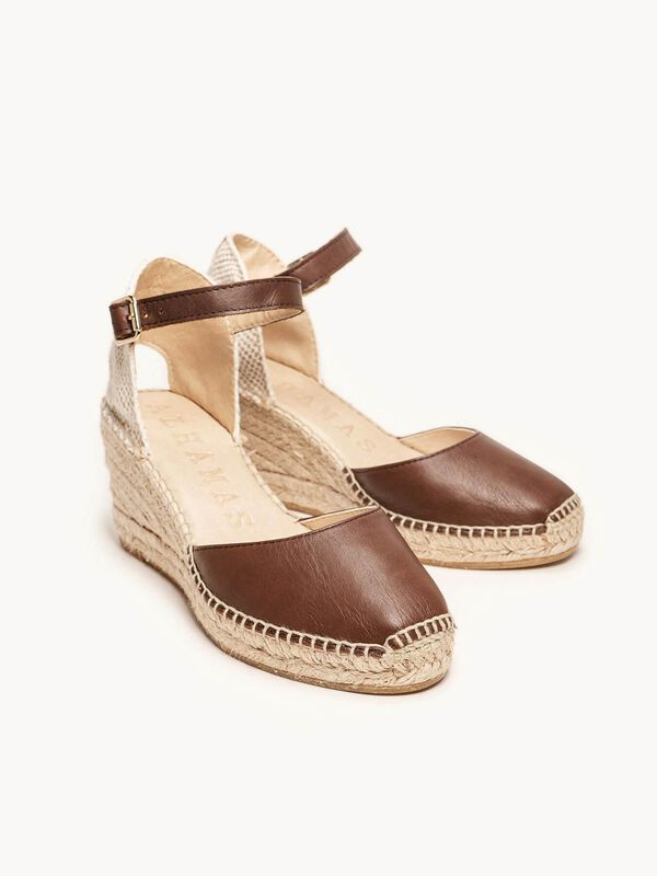 Alpargata de Cu&ntilde;a Media Marga Marr&oacute;n Oscuro image number null