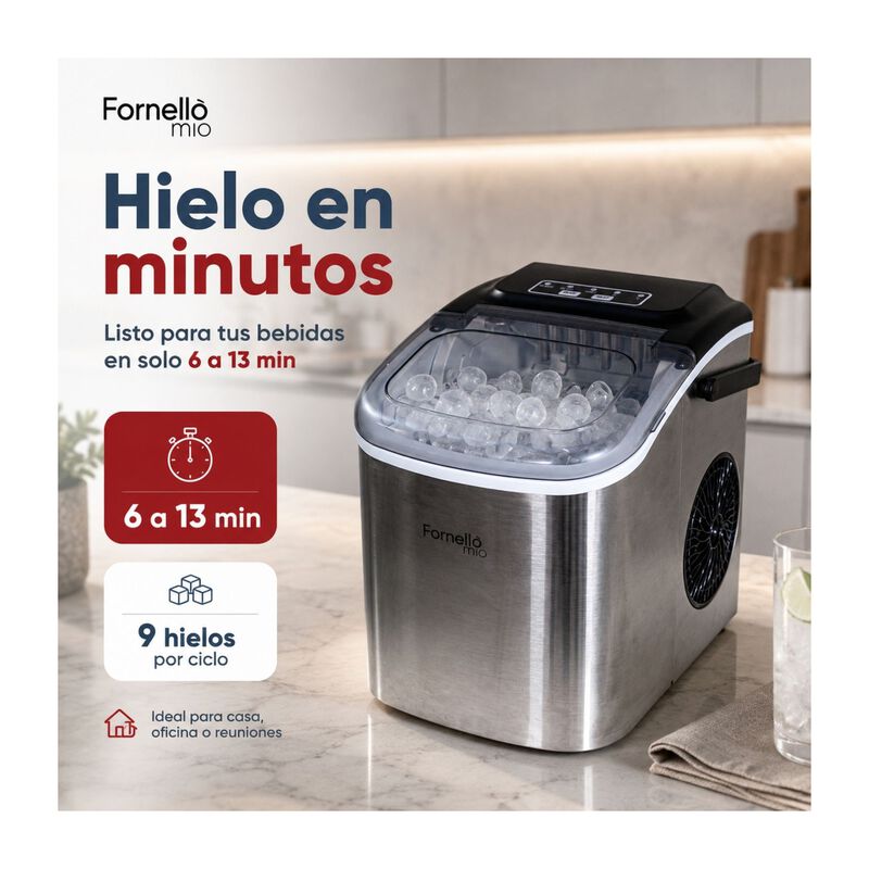 M&aacute;quina Hielo Bala 12kg/d&iacute;a Port&aacute;til Electrica ... image number null