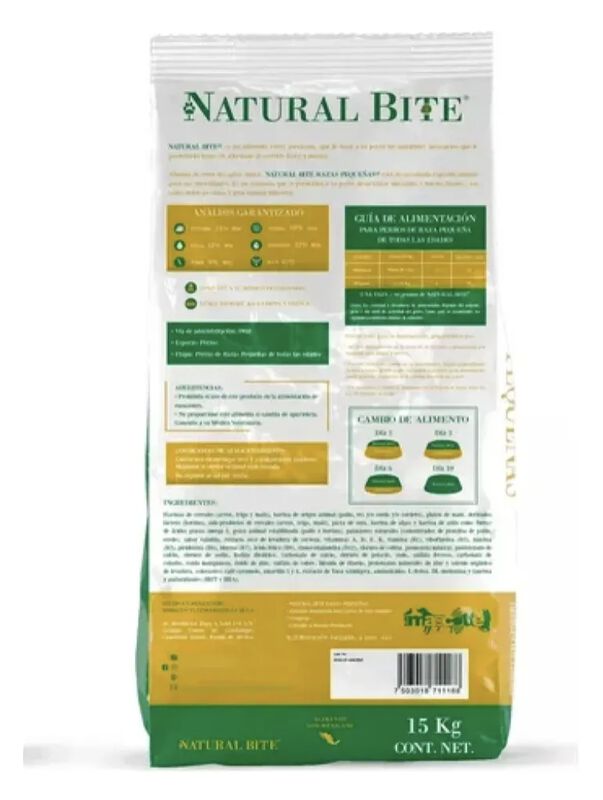 Natural Bite Razas Peque&ntilde;as 15 Kg Original Sell... image number null