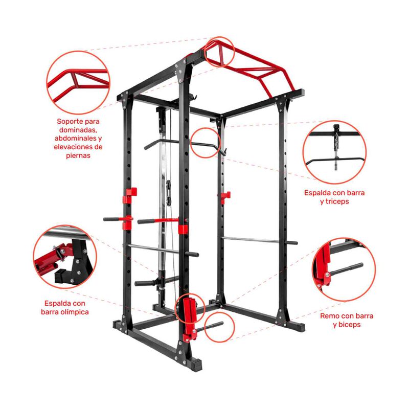 Power Rack Pull Ups Sentadillas Dominada Jaula ... image number null