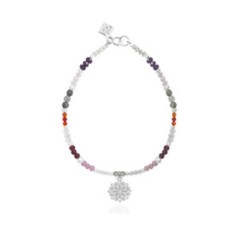 Pulsera Gerbera de Plata .925 con Piedras Natur... image number null