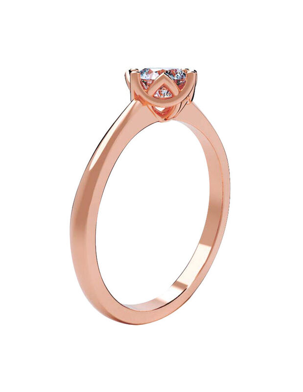 Anillo de Compromiso de 14K con Diamante de Lab... image number null