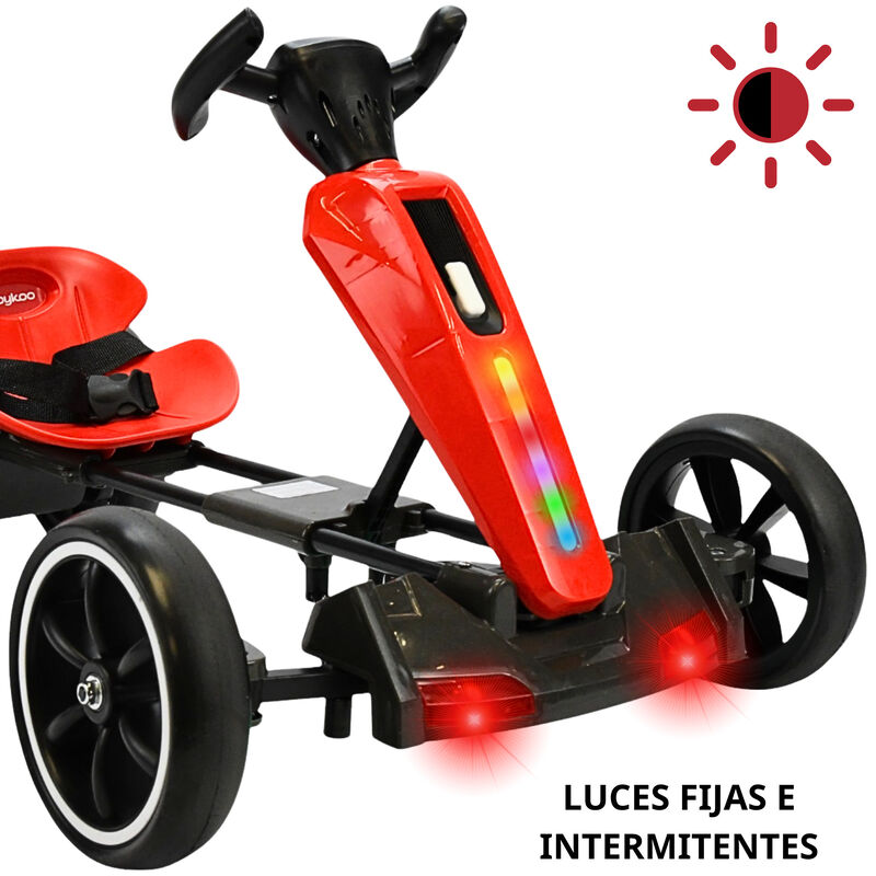 Montable Electrico para Ni&ntilde;os Go Kart Luz Sonid... image number null