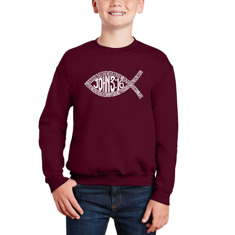 Sudadera De Cuello Redondo Word Art Para Ni&ntilde;o -... image number null