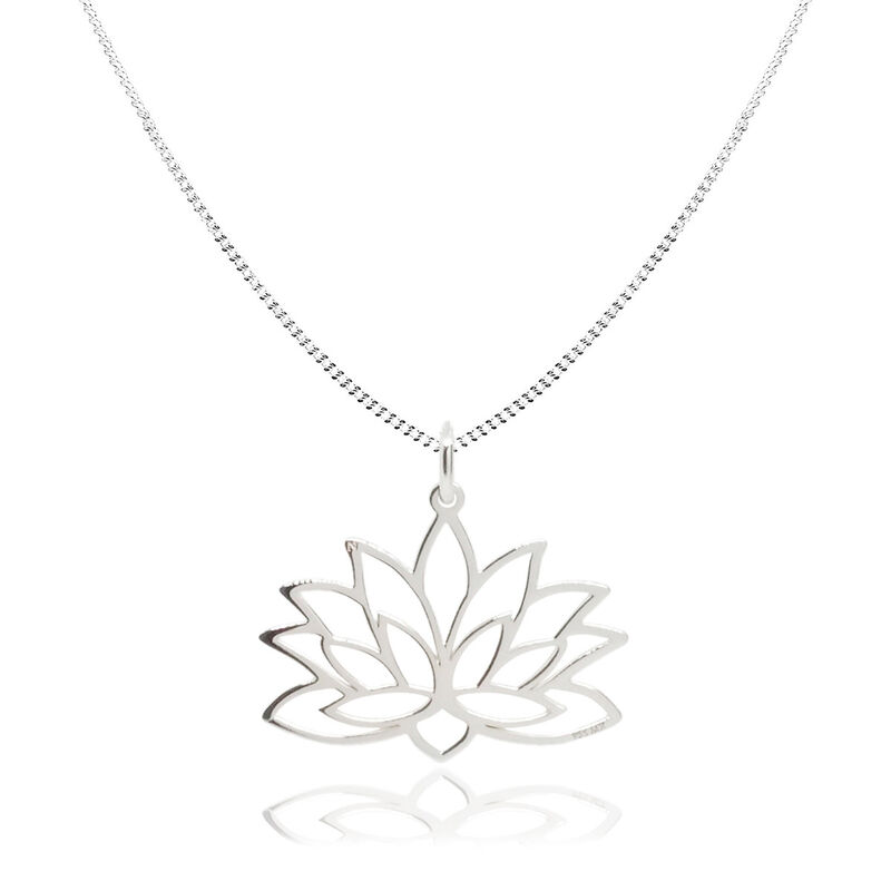 Dije Flor de Loto de Plata .925 con Cadena image number null