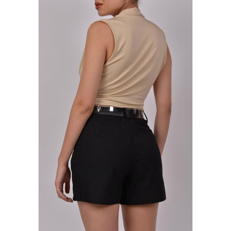Short lino con cintur&oacute;n image number null