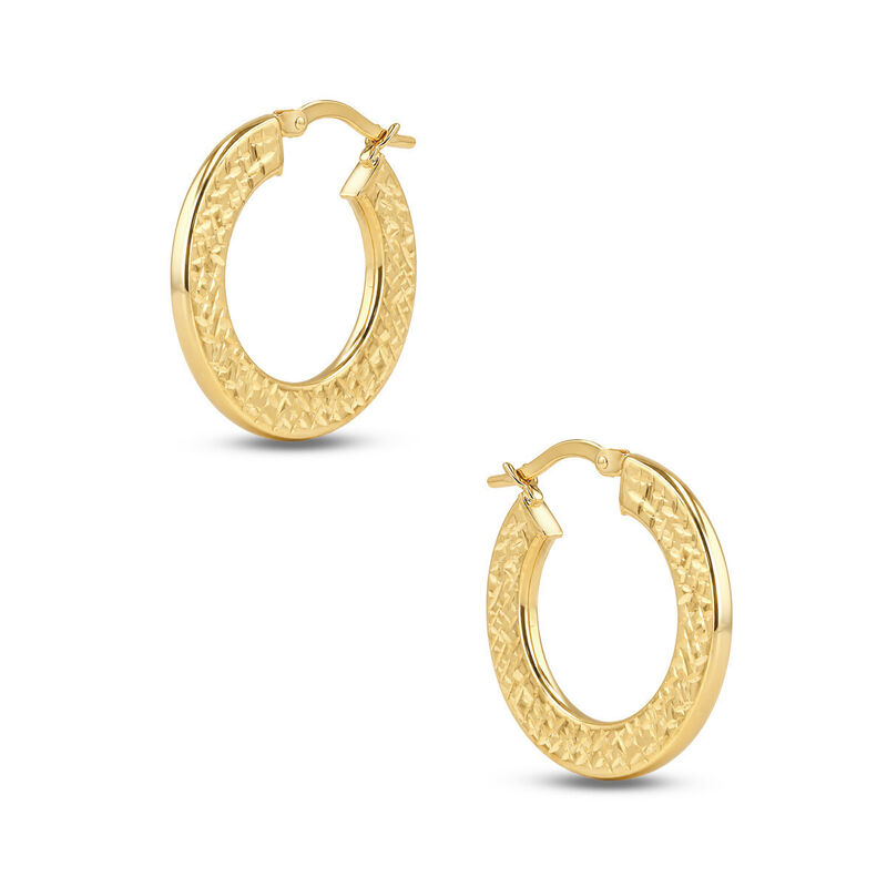 Arracadas Oro 10k Diamantado 15mm | Encanto Fin... image number null