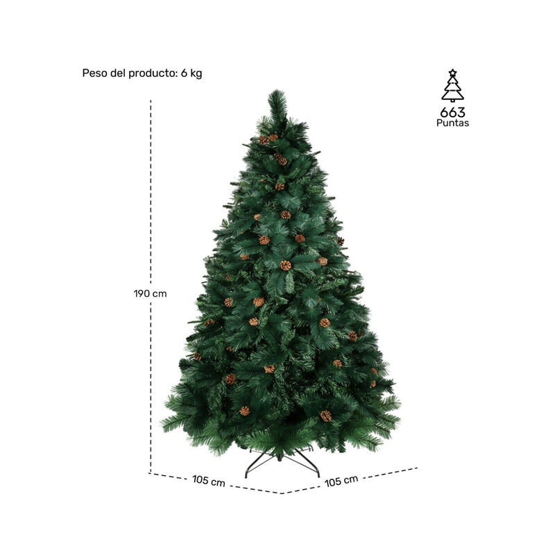 Arbol Navidad Verde Escoces Doble Rama Frondoso... image number null