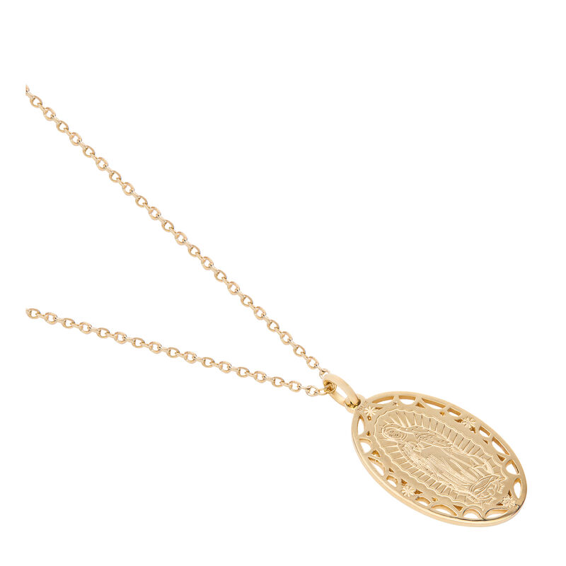 Medalla virgen de Guadalupe de plata con cadena image number null