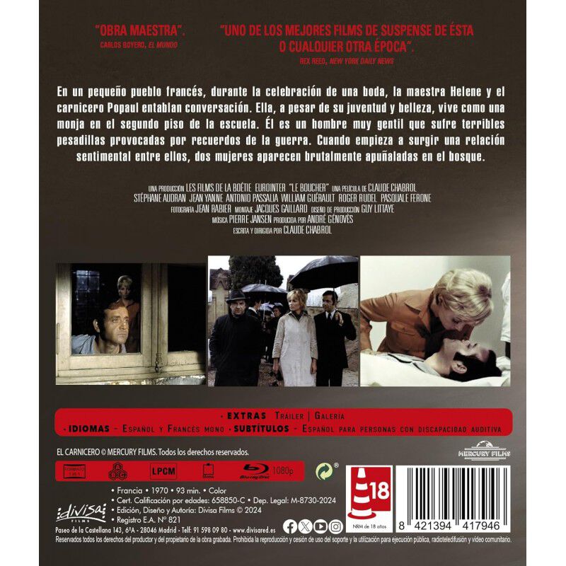 El Carnicero [Blu-ray] (1970) Le Boucher image number null