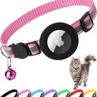 Collar Para Gatos Dgerp Airtag Breakaway Reflective Con Campana Rosa