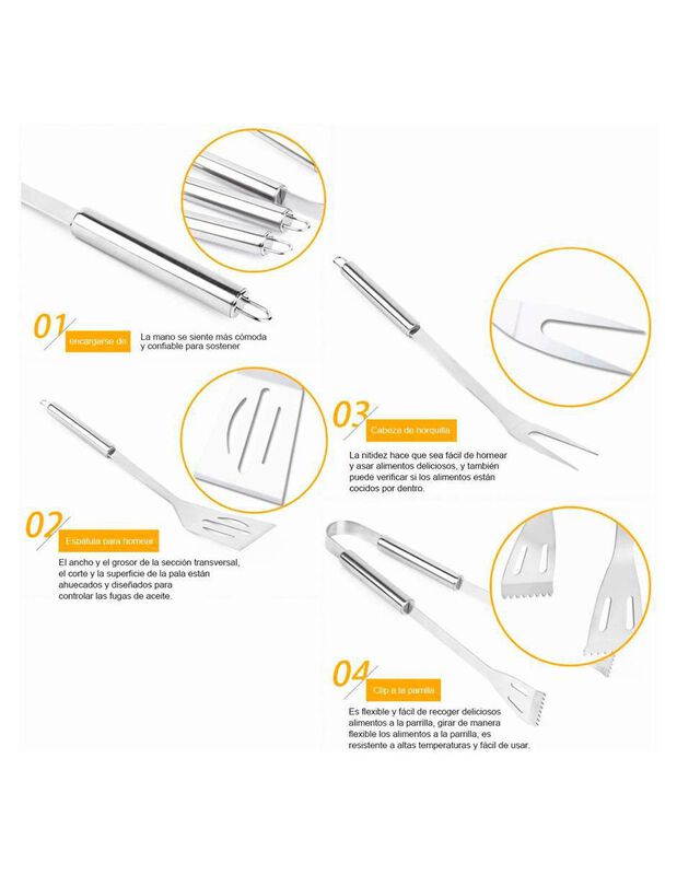 Set Utensilios Elego De Acero Inoxidable image number null