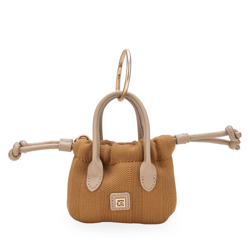 Bolsa Tote Textil Con Charm De Mini Bolsa Color... image number null