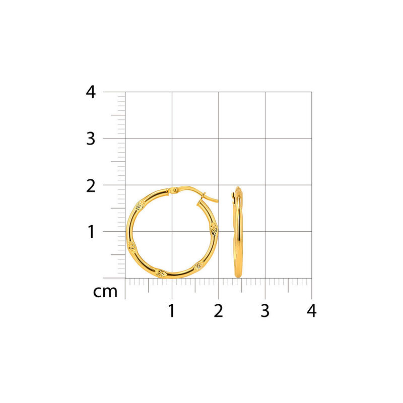 Arracadas Oro 10k Diamantado 20mm | Fulgor Suti... image number null