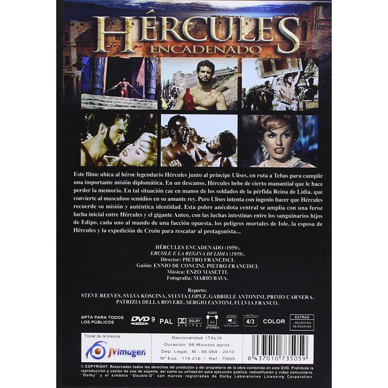 H&eacute;rcules Y La Reina De Lidia [dvd] (1959) Ercol... image number null