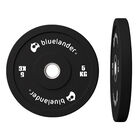 Par de Discos Olimpicos de 5 kg, Discos de Pesas Caucho y Anillo de Hierro, Bluelander