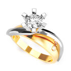Anillo de Compromiso de 10K con Circonia Talla 65 ORO AMARILLO CON BLANCO 10K- / M990-10Y-CZ-65