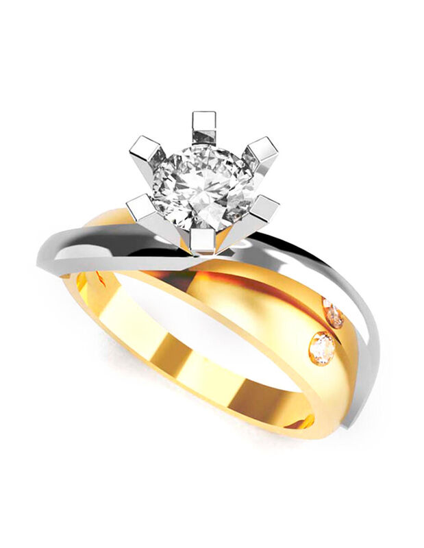 Anillo de Compromiso de 14K con Diamante de Lab... image number null