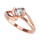 Anillo de Compromiso de 14K con Diamante de Laboratorio 0.50 CT F VS1 Talla 7.5 ORO ROSA 14K&ndash; / FJ794-50-14R-LG-75