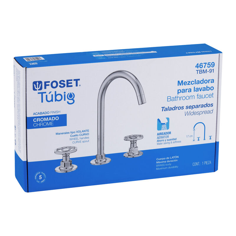 Mezcladora P/LavaboTaladros SeparadosRedondosCr... image number null