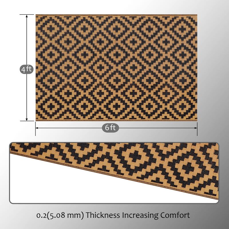 Alfombra Para Exteriores Sand Mine, Reversibles... image number null