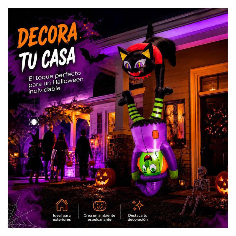 Inflable Halloween Bruja Gato Colgante Techo 2.... image number null