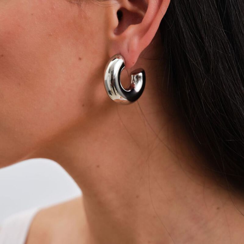 Aretes LuckyLy Duna Ba&ntilde;o Oro 14k  o Acabado Bri... image number null