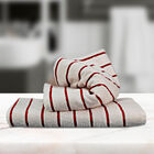 Set 2 de Toallas Alberca Tinto Blanco Premium Jumbo Ultrasecado Max