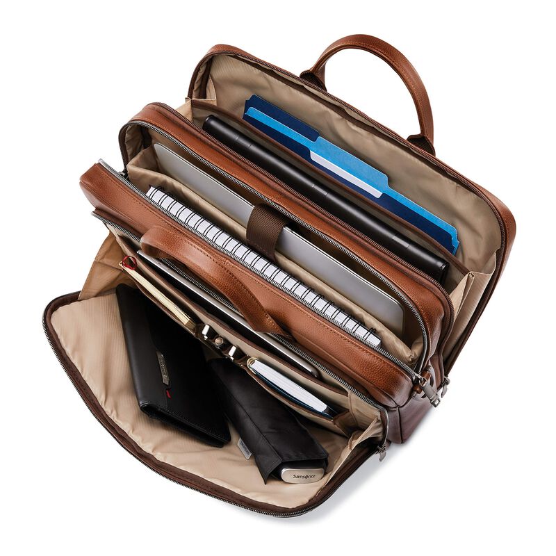 Malet&iacute;n Samsonite Classic Leather Toploader Cog... image number null