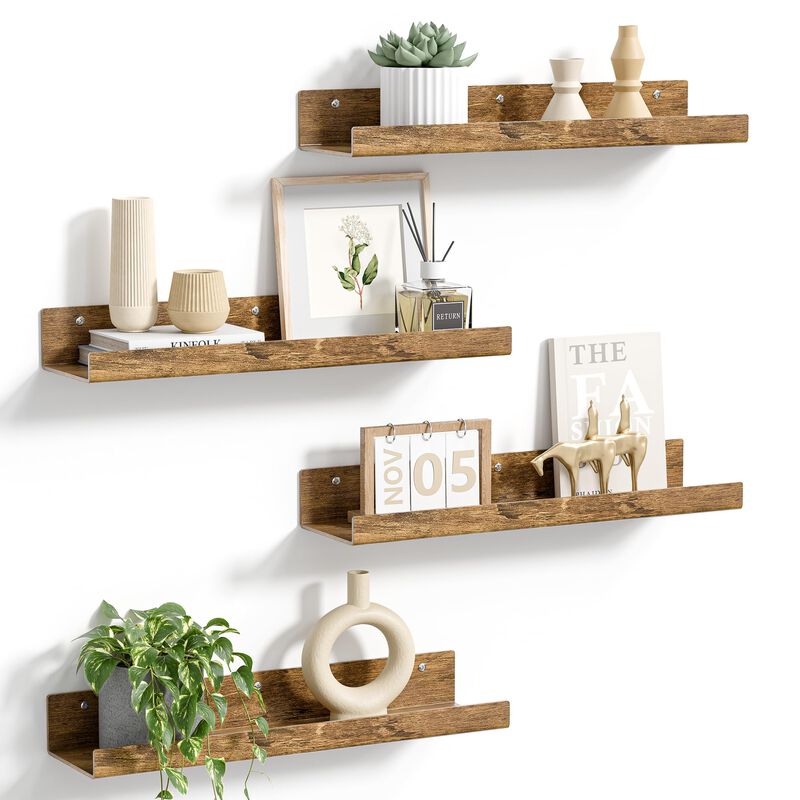 Repisas Upsimples 38 cm estilo madera r&uacute;stica -... image number null