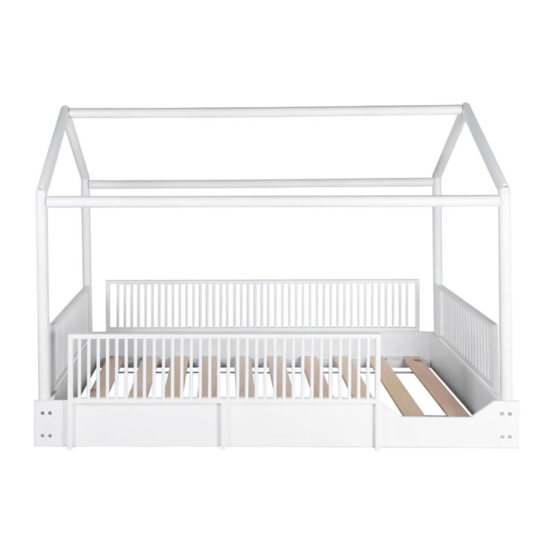 Cama Casa de Madera Montessori Individual Blanc... image number null