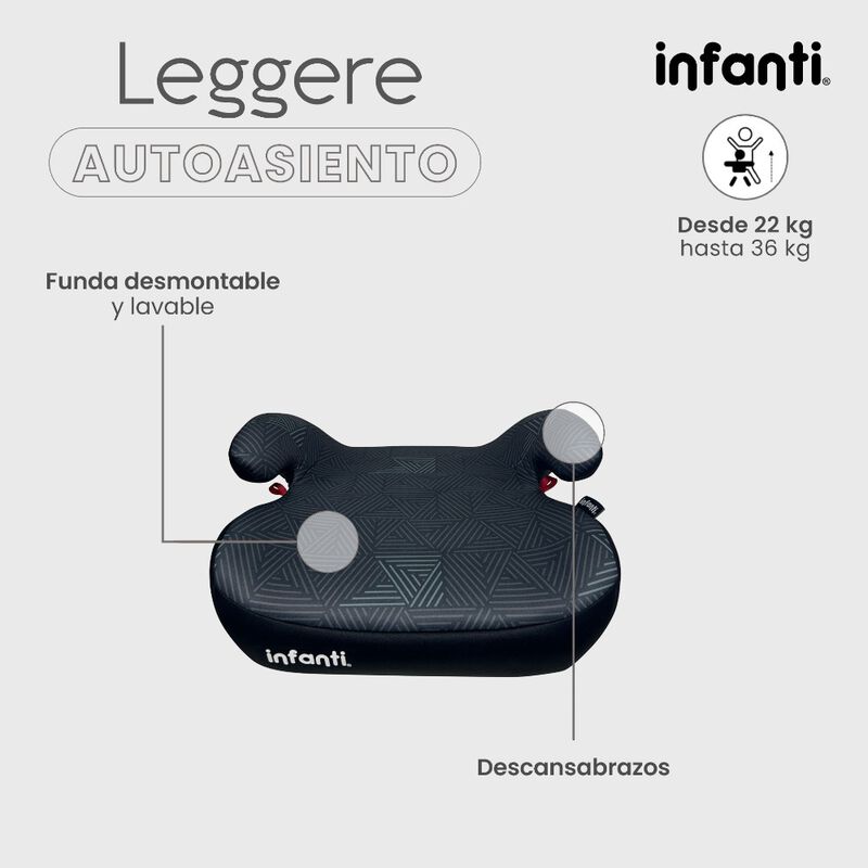 Autoasiento Tipo Booster Con Descansabrazos Leg... image number null