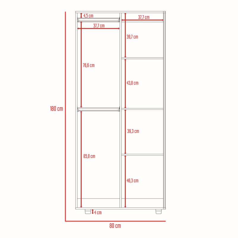 Closet Derek Humo y Blanco Virtual Muebles image number null