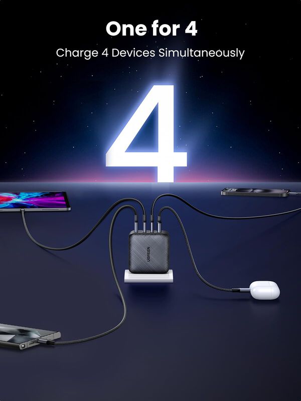 Cargador Ugreen Usb C De 65 W, 4 Puertos Gan Pd... image number null