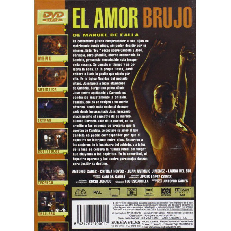 El Amor Brujo [dvd] (1986) image number null