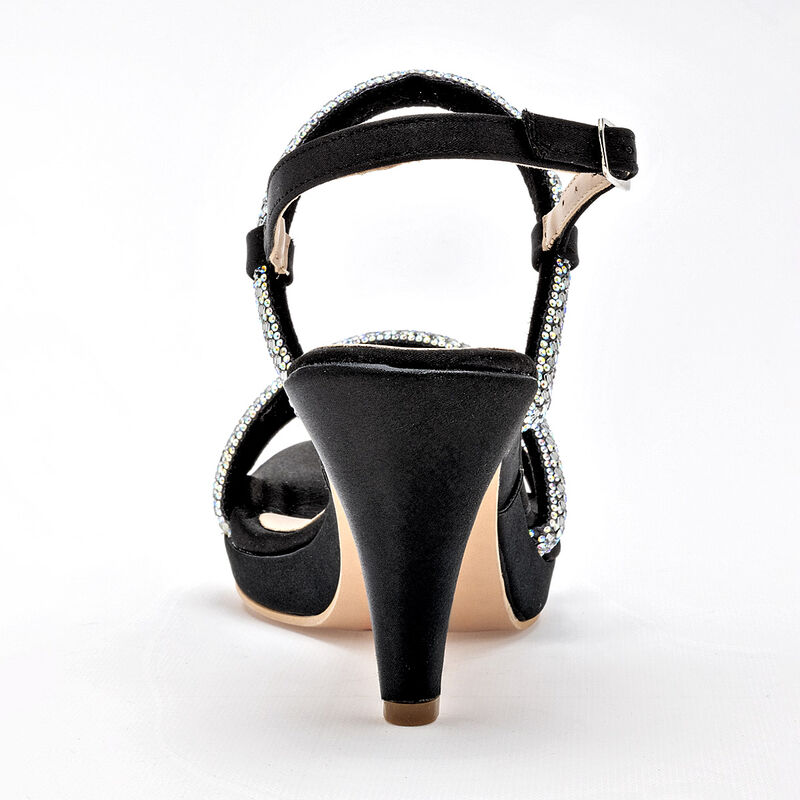 Stella Zapatillas de fiesta para mujer negro pl... image number null