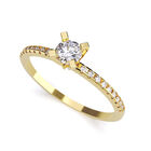 Anillo de Compromiso en Oro Amarillo 14K con Circonia -  Talla:9/ M400-14Y-CZ-9
